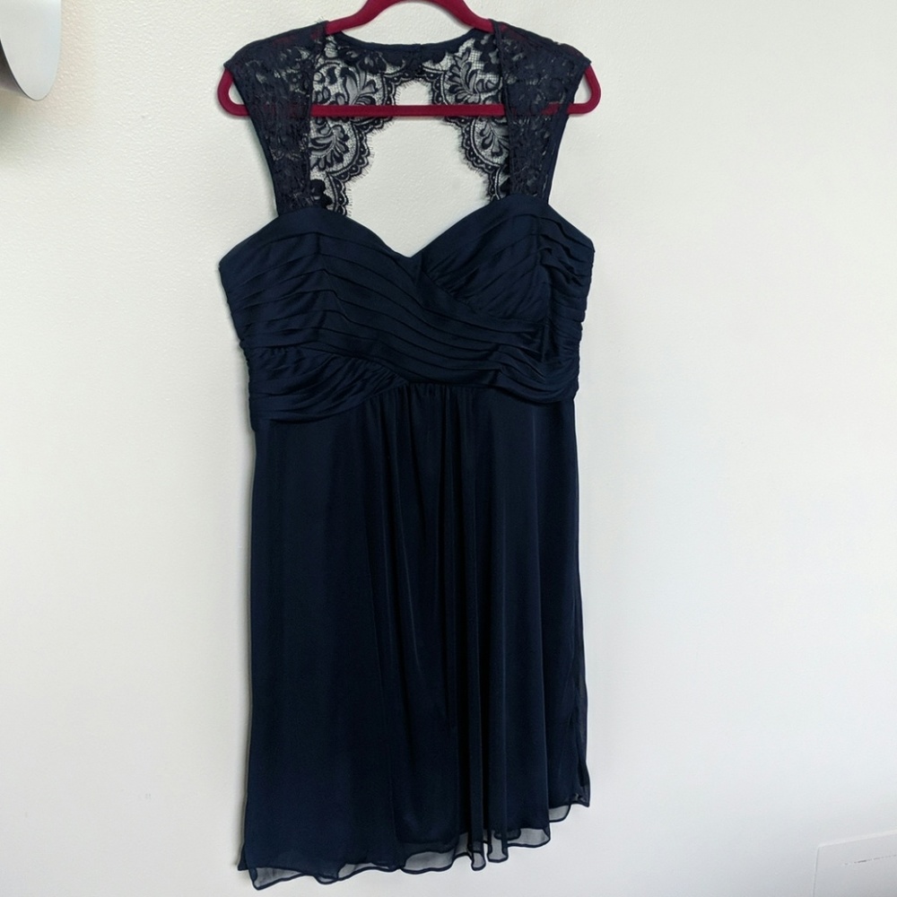 Navy blue cocktail / bridesmaid dress